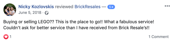 Review on buying and selling LEGO to BrickResales.
