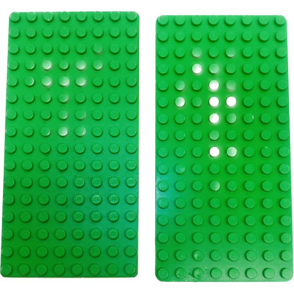 Lego 8x16 Baseplate Pack Of 2 Bright Green #60786