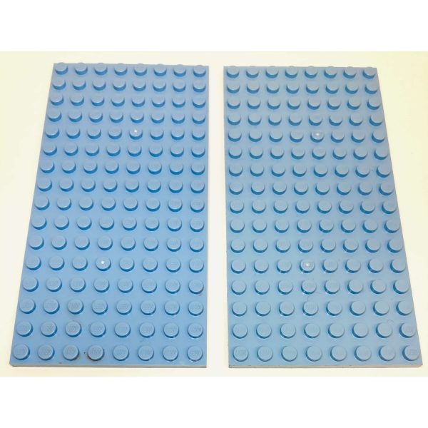 Lego Plate 8x16 Pack Of 2 Bright Light Blue