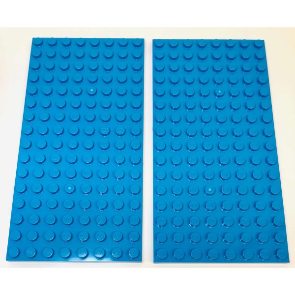 Lego Plate 8x16 Pack Of 2 Dark Azure
