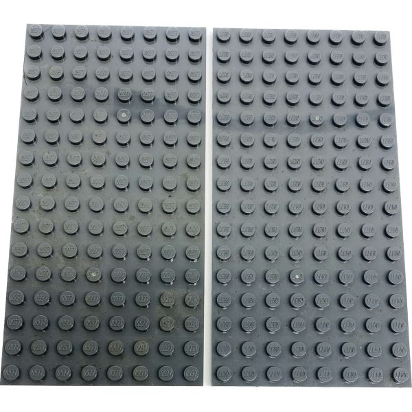 Lego Plate 8x16 Pack Of 2 Dark Bluish Grey