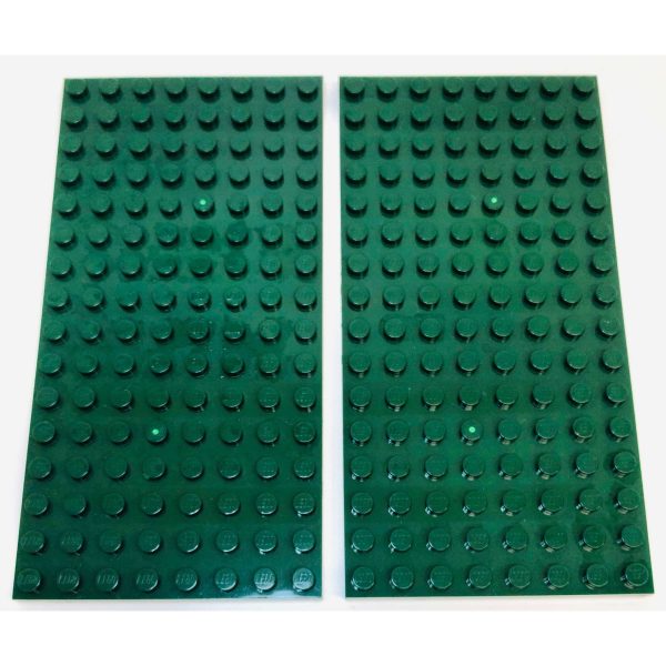 Lego Plate 8x16 Pack Of 2 Dark Green