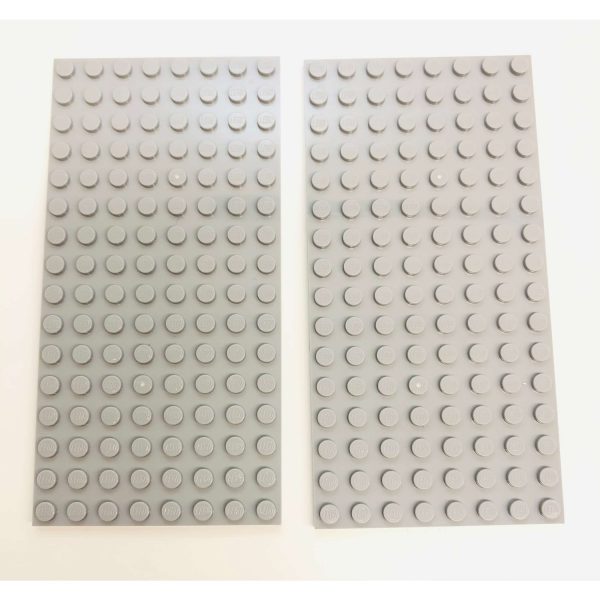 Lego Plate 8x16 Pack Of 2 Light Bluish Grey