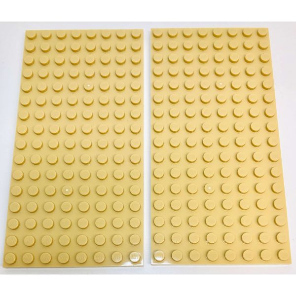Lego Plate 8x16 Pack Of 2 Tan