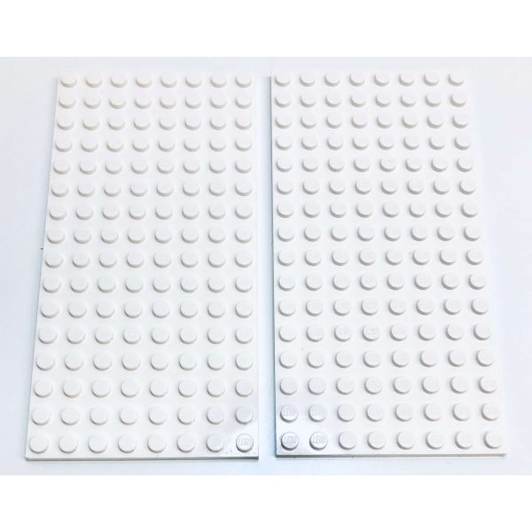 Lego Plate 8x16 Pack Of 2 White